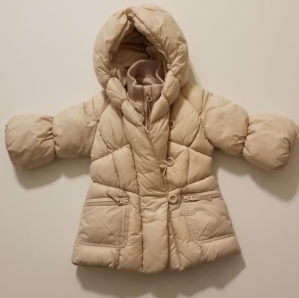 NWOT Baby Girl Dusty Pink Puffer Winter Coat